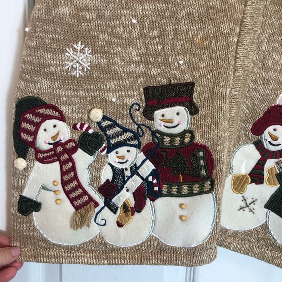 Heirloom Collectibles Sleeveless Zip Front Snowman Sweater Vest  Size XL - Picture 5 of 8